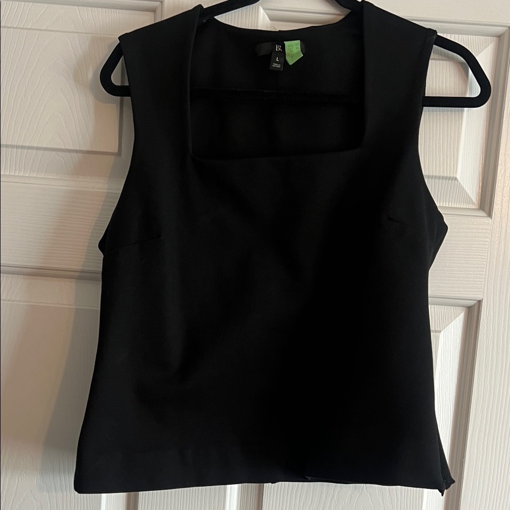 Banana Republic Black Square Neck Tank Top